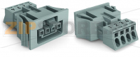 Snap-in socket; 4-pole; Cod. B; 1,50 mm; gray Wago 890-744/062-000
