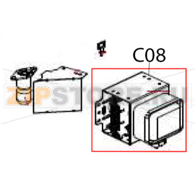 Magnetron Hurakan HKN-WP900G Magnetron Hurakan HKN-WP900GЗапчасть на деталировке под номером: C08