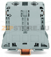 POWER CAGE CLAMP 2-проводные проходные клеммы; 95 мм; боковые маркировочные разъемы; только на рейке DIN 35 x 15; POWER CAGE CLAMP; 95,00 mm; серые Wago 285-195