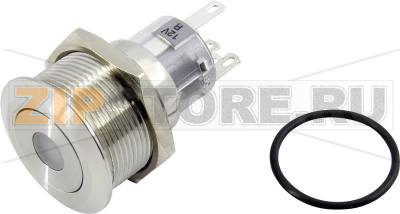 Кнопка, 1 x выкл/вкл, с фиксацией, 1 шт TRU Components TC-GQ22-A-11ZD/G/12V/S203 