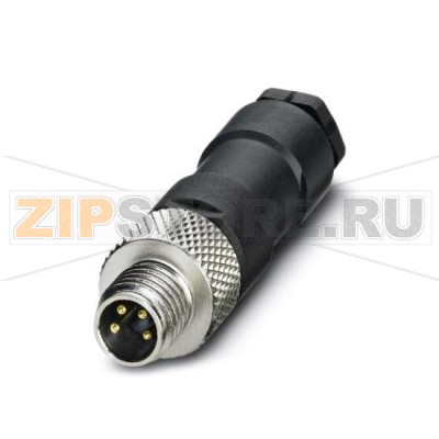 Штекер датчика / исполнительного элемента Phoenix Contact SACC-M 8MS-4CON-M штыревые контакты, прямой, 4-контактный, M8, подключение пайкой, металлическая накатанная гайка, макс. диаметр кабеля 5 мм.Минимальный заказ: 1 шт.Упаковка: 1 шт.