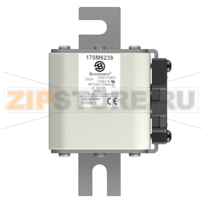 Предохранитель, 350 A, AC 1250 В, 100 кА, size 3, 76x92x139 мм, aR, DIN, IEC Eaton FUSE 350A 12 