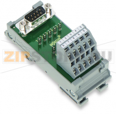 Интерфейсный модуль; с выводом под пайку; Вилка; 9-пол.; Двухуровневые клеммы PCB; в монтажном держателе; Ответный соединитель для паяного соединения; 2,50 mm Wago 289-720 