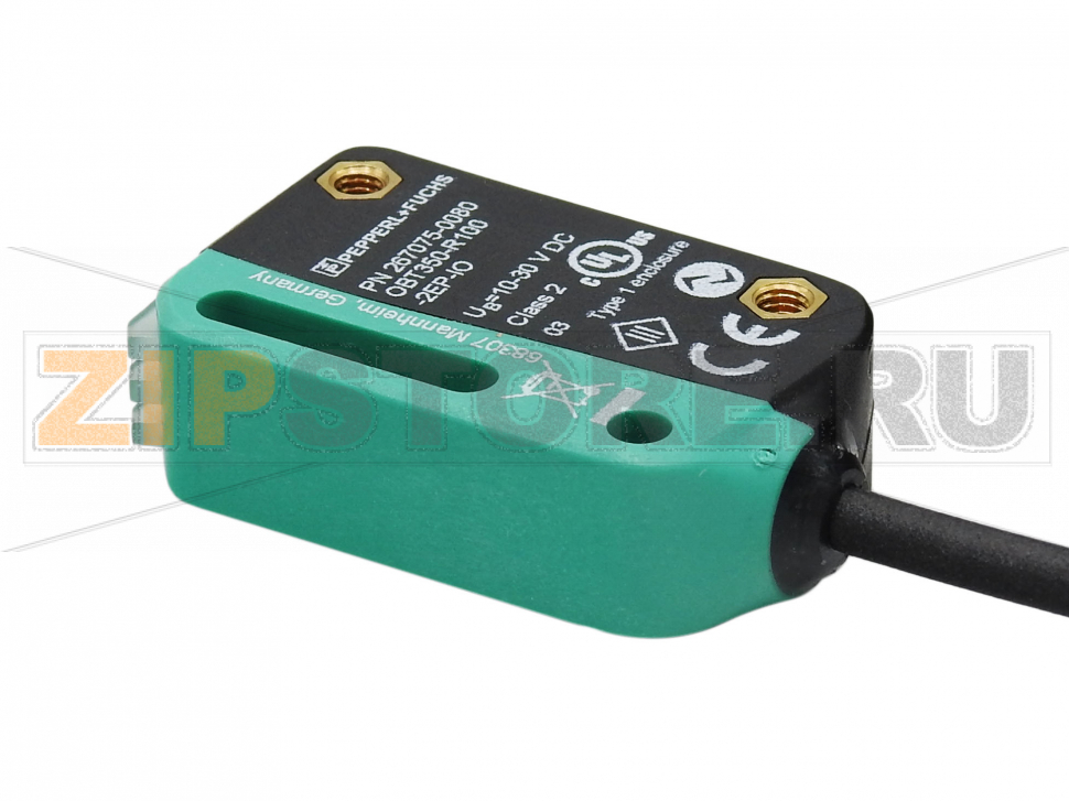 Диффузный датчик (BGS) OBT350-R100-2EP-IO Pepperl+Fuchs Описание оборудованияTriangulation sensor with background suppression