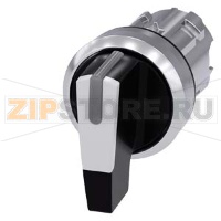 АКТУАТОР ПОВОРОТНОГО ПЕРЕКЛЮЧАТЕЛЯ С ВОЗМОЖНОСТЬЮ ПОДСВЕТКИ, 22MM, КРУГЛ., ГЛЯНЦЕВЫЙ МЕТАЛЛ, РУКОЯТКА ДЛИННАЯ ЧЁРНАЯ С БЕЛОЙ ВСТАВКОЙ, 3 КОММУТАЦИОННЫХ ПОЛОЖЕНИЯ: I-O<II, С ФИКСАЦИЕЙ В ЛЕВОМ ПОЛОЖЕНИИ РУКОЯТКИ, БЕЗ ФИКСАЦИИ В ПРАВОМ ПОЛОЖЕНИИ РУКОЯТКИ, УГ