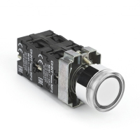 Кнопка управления 230 В, 1НО+1НЗ, IP40, плоская, белая Chint NP2-BW3165