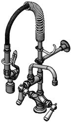 MINI PRE-RINSE W/ B-0107-C, 8 SWING NOZ 