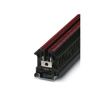 Клеммный блок с тонкой защитой от перенапряжений между корпусом клеммного модуля и монтажной рейкой Phoenix Contact TT-UK5/220AC