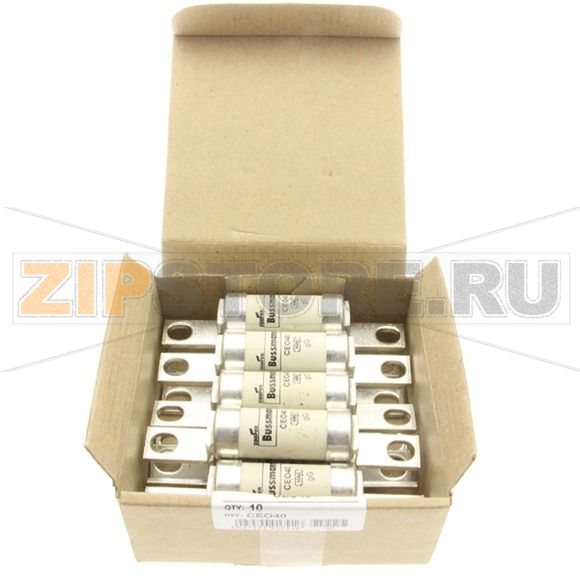 Предохранитель, 40 A, AC 500 В, 80 кА, BS88/A4, 25x110 мм, gL/gG, BS Eaton 40AMP 500V AC BS88 gG 