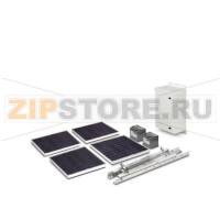 Фотоэлектрическая система на 24 В / 200 Втп для применения в любой стране. Состоит из солнечной батареи (панели) и электротехнического шкафа с проводкой и зарядным устройством Phoenix Contact RAD-SOL-SET-24-200