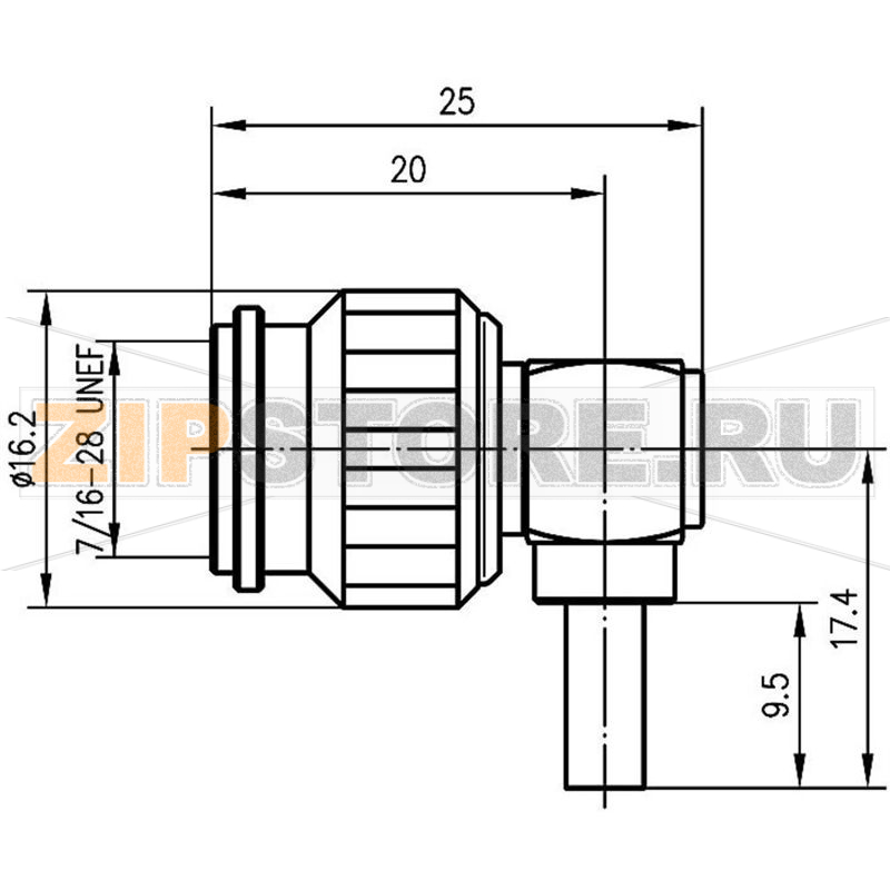 Разъем TNC, 50 Ом, 1 шт Telegärtner J01010B0012 