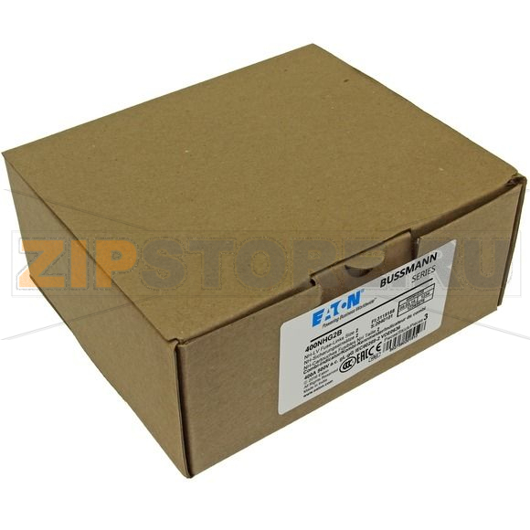 Предохранитель, 400 A, AC 500 В, 120 кА, NH2, gL/gG, IEC Eaton NH FUSE 400A 500V GG/GL SIZE 2 