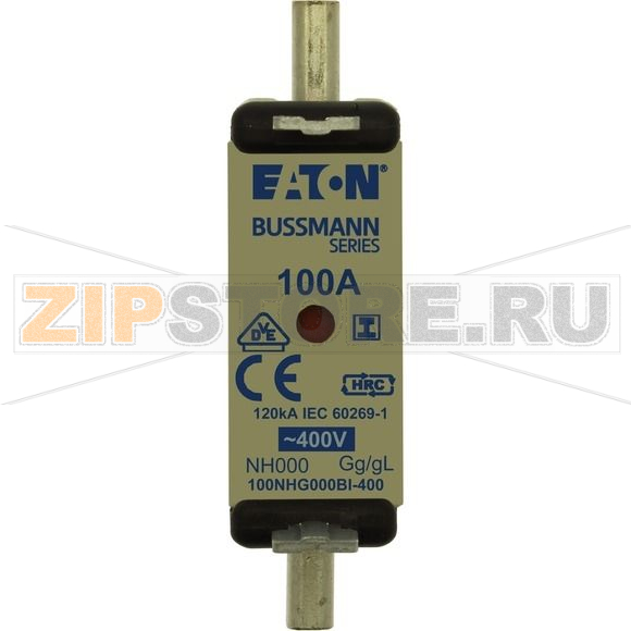 Предохранитель, 20 A, AC 400 В, 120 кА, NH000, gL/gG, IEC Eaton NH FUSE 20A 400V GG/GL SIZE 000 