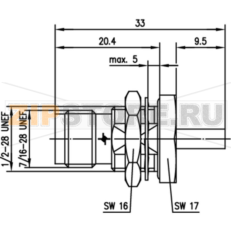 Разъем TNC, 50 Ом, 1 шт Telegärtner J01011A0060 