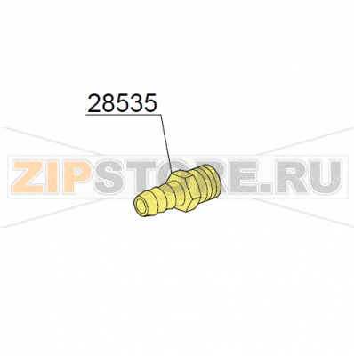 Никелированный патрубок для шланга ø 3/8&quot;M ø 12 DIHR GS 50 Никелированный патрубок для шланга ø 3/8"M ø 12 DIHR GS 50Запчасть на деталировке под номером: 28535Название запчасти на английском языке:  Rubber holder Ø 12 3/8G DIHR GS 50