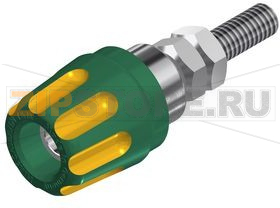 Разъем 4 мм, зеленый, желтый Hirschmann PK 10 A YELLOW/GREEN 