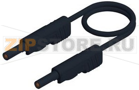 Провод тестовый 1 м, черный Hirschmann MLB 100/1 V BLACK 