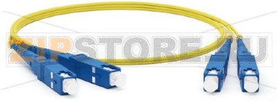 Hyperline FC-D2-9-SC/UR-SC/UR-H-3M-LSZH-YL Патч-корд волоконно-оптический (шнур) SM 9/125 (OS2), SC/UPC-SC/UPC, 2.0 мм, duplex, LSZH, 3 м 