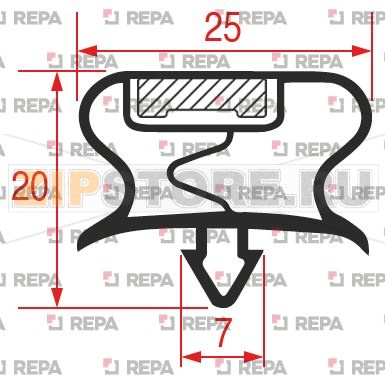 GUARNIZIONE AD INCASTRO 1900x650 mm 