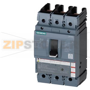 Автоматический выключатель 3VA5 UL frame 250 breaking capacity class C 100kA @ 480V 3-pole, line protection TM210, ftfm, In=100A overload protection ir=100A fixed short circuit protection iI=10 x In w/o connection Siemens 3VA5210-7ED31-0AA0 