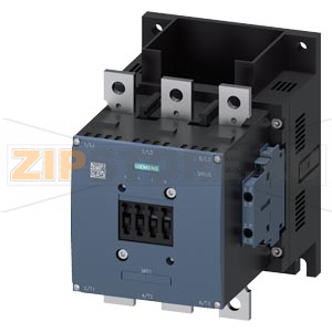 КОНТАКТОР 160КВТ/400V/AC-3, БЕЗ КАТУШКИ БЛОК-КОНТАКТЫ 2НО+2НЗ 3-Х ПОЛЮСНЫЙ, ТИПОРАЗМЕР S10 ШИННОЕ ПРИСОЕДИНЕНИЕ Siemens 3RT1066-6LA06 