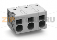 Клемма на печатную плату; 3; Шаг контактов 12,5 мм; 8-пол.; Push-in CAGE CLAMP®; 6,00 mm; серые Wago 2626-1358