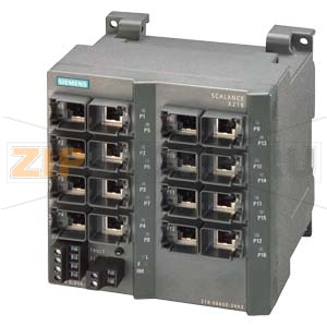 SIMATIC NET, SCALANCE X216, УПРАВЛЯЕМЫЙ IE КОММУТАТОР, 16 X 10/100МБИТ/С RJ45 ПОРТОВ, СВЕТОДИОДНАЯ ДИАГНОСТИКА, СИГНАЛЬНЫЙ КОНТАКТ ОШИБКИ С КНОПКОЙ НАСТРОЙКИ, РЕЗЕРВИРОВАННОЕ ПИТАНИЕ, PROFINET-IO УСТРОЙСТВО, УПРАВЛЕНИЕ СЕТЬЮ, ВСТРОЕННЫЙ МЕНЕДЖЕР РЕЗЕРВИРО 