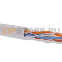 Кабель связи витая пара U/UTP, кат.6 4х2х23AWG solid, PVC, 305м, серый