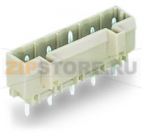 MCS MIDI Вилка THT; 1.0 x 1.0 mm solder pin; прямые; 100% защита от неправильного подсоединения; Заземляющий контакт; Шаг контактов 7,5 мм; 5-пол.; светло-серые Wago 721-235/001-040