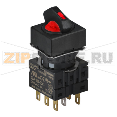 Переключатель селекторный, Ø отверстия: 16 мм Autonics S16SRS-L6R2C12 