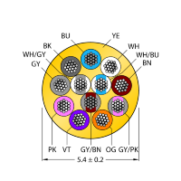 Кабель в катушке Turck CABLE12X0.14-XX-PUR-YE-100M/TXY