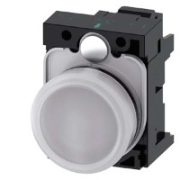 СВЕТОВОЙ ИНДИКАТОР, 22MM, КРУГЛЫЙ, ПЛАСТИК, БЕЛЫЙ МАТОВЫЙ РАССЕИВАТЕЛЬ, С ДЕРЖАТЕЛЕМ, МОДУЛЬ ПОДСВЕТКИ С ИНТЕГРИРОВАННЫМ СВЕТОДИОДОМ 24V AC/DC,  ПРУЖИННЫЕ КЛЕММЫ, С ГРАВИРОВКОЙ ЛАЗЕРОМ, UPPER CASE Siemens 3SU1102-6AA60-3AA0-Z&nbsp;Y11