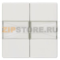 DELTA I-SYSTEM ТИТАНОВО-БЕЛЫЙ ВЫКЛЮЧАТЕЛЬ 2 КЛАВИШИ С ПОЛЕМ ДЛЯ НАДПИСИ 55X55MM Siemens 5TG6212