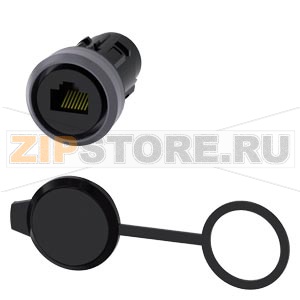 Разъем RJ45, 22 мм, пластмасса с металлическим фронтальным кольцом, цвет: песчаный серый, выбор по требованию заказчика с помощью конфигуратора SIRIUS-Act  (CIN) Siemens 3SU1930-0GB80-0AA0-Z&amp;nbsp;Y19 