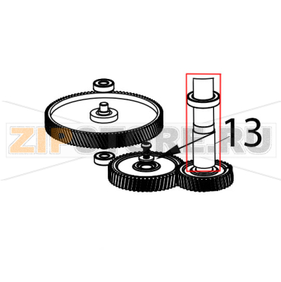 Shaft output gear KitchenAid 5KVJ0111ECA Shaft output gear KitchenAid 5KVJ0111ECAЗапчасть на деталировке под номером: 13