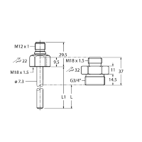 Датчик контроля потока Turck FP100-300L-51-NA-H1141