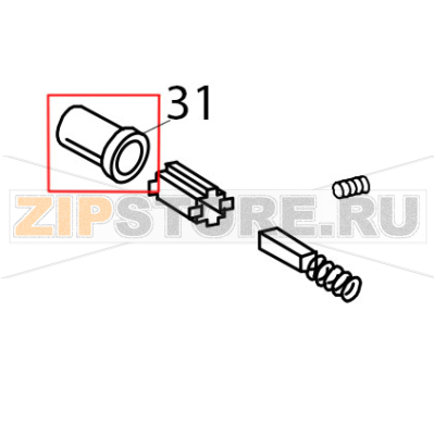 Housing brush holder KitchenAid 5K45SSEWH Housing brush holder KitchenAid 5K45SSEWHЗапчасть на деталировке под номером: 31