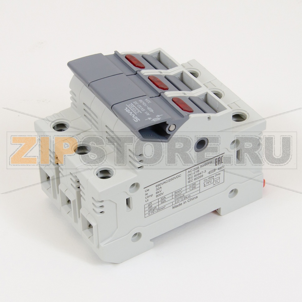 ПВР модульный 32 А, 3Р, 10x38 мм, LED Sinvel SV32-3S 