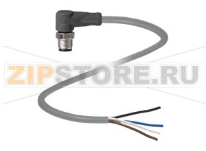 Кабель датчика-исполнительного устройства Cable connector V1S-W-2M-PUR Pepperl+Fuchs Описание оборудованияCable connector, M12, 4-pin, PUR cable