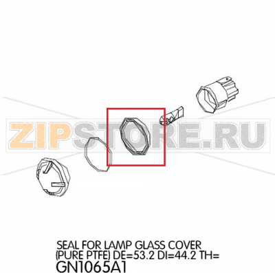 Seal for lamp glass cover (Pure Ptfe) DE=53.2 DI=44.2 Unox XV 303G Seal for lamp glass cover (Pure Ptfe) DE=53.2 DI=44.2 Unox XV 303GЗапчасть на деталировке под номером: 49Название запчасти на английском языке: Seal for lamp glass cover (Pure Ptfe) DE=53.2 DI=44.2 Unox XV 303G