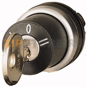 Переключатель с ключом, с фиксацией, 3 положения, MS1–MS20, I, 0, II, рамка Titan Eaton M22-WRS3-MS 