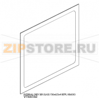 External grey Ser.Glass 730x623x4 Betfl Unox XB 603G