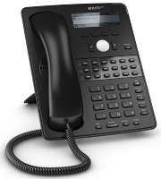 SNOM D725 Настольный IP-телефон. 12 учетных записей SIP, Графический монохромный экран 3,2', 18 кнопок с LED индикаторами, 2-порта 10/100/1000, USB 2.0, PoE, Сенсорная функция поднятия трубки, Цвет черный, Блок питания приобретается отдельно