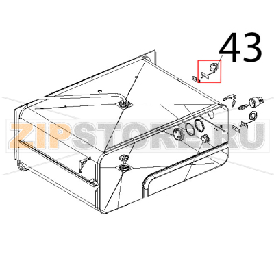 Sonda temperatura NTC 150, L=1050 Unox XVC 104 Sonda temperatura NTC 150, L=1050 Unox XVC 104Запчасть на деталировке под номером: 43