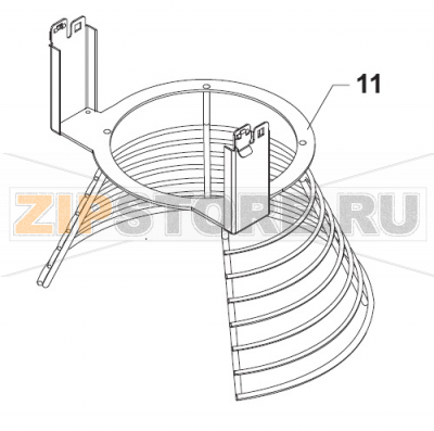 Removable Rear Part, Grid AR40 Bear Varimixer AR40 VL-1S                                                        Removable Rear Part, Grid AR40 Bear Varimixer AR40 VL-1SЗапчасть на сборочном чертеже под номером: 11Название запчасти на датском&nbsp;языке: Removable Rear Part, Grid AR40 Bear Varimixer AR40 VL-1S