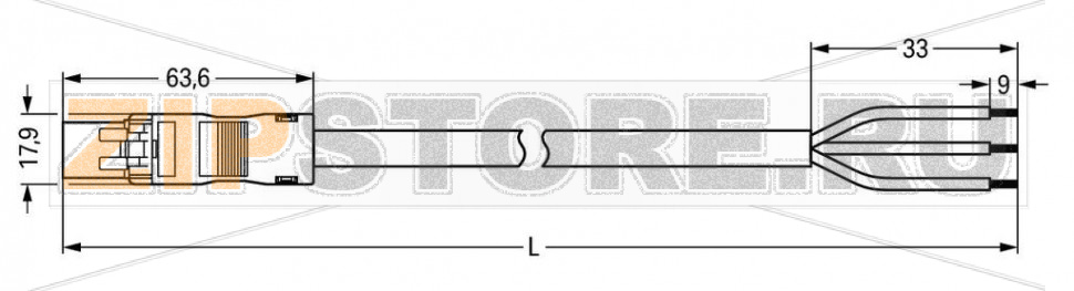 pre-assembled connecting cable; Eca; Plug/open-ended; 3-pole; Cod. B; 7 m; 1,50 mm; gray Wago 891-8993/206-703 Protected against mismating and maintenance-freeLow profile with 4.4 mm pole spacingComponents can be clearly printed on and color-coded to meet custom requirements....
