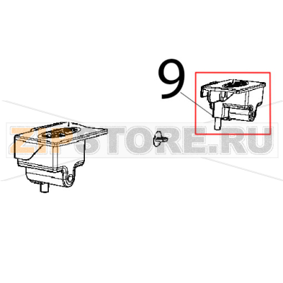 Tappo colonnina SUP DX Unox XFT 185 Tappo colonnina SUP DX Unox XFT 185Запчасть на деталировке под номером: 9