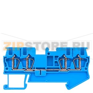 КЛЕММА ПРОХОДНАЯ ПРУЖИННОЕ ПОДСОЕДИНЕНИЕ, 4 ПОДСОЕДИНЕНИЯ: 0.14 - 1.5 MM2, ШИРИНА: 4.2 MM, СИНЯЯ Siemens 8WH2004-0AE01 