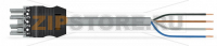 pre-assembled connecting cable; Eca; Socket/open-ended; 4-pole; Cod. B; Control cable 4 x 1.5 mm; 3 m; 1,50 mm; gray Wago 771-9994/106-303