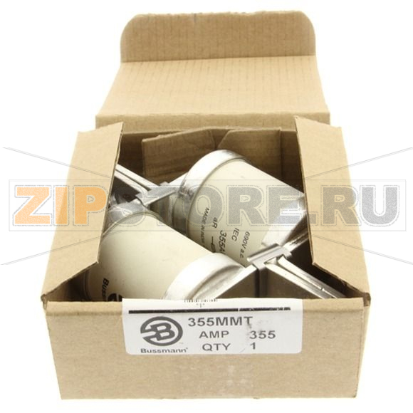 Предохранитель, 355 A, AC 690 В, DC 350 В, 200 кА, BS88, 83x113 мм, aR, BS Eaton 355A 690V TYPE T 